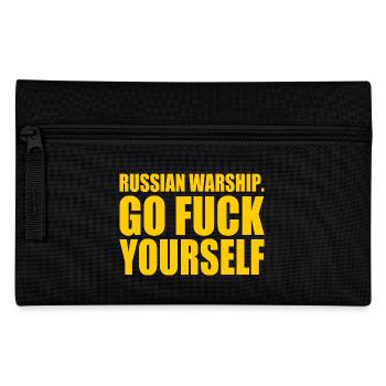 russian warship go f yourself - Pencil Case - black - Front