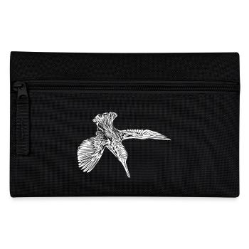 Élégant Martin-pêcheur vintage - Motif nature d’oiseau - Trousse - noir - Devant