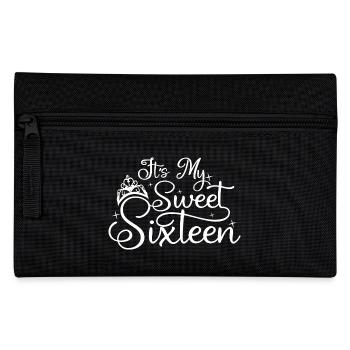 It's My Sweet Sixteen 16th Birthday 16 Years Old - Pencil Case - black - Front