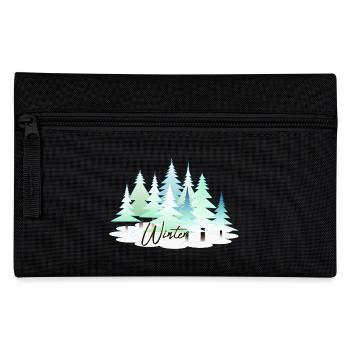 Winter Winter Landscape Snow Firs - Pencil Case - black - Front