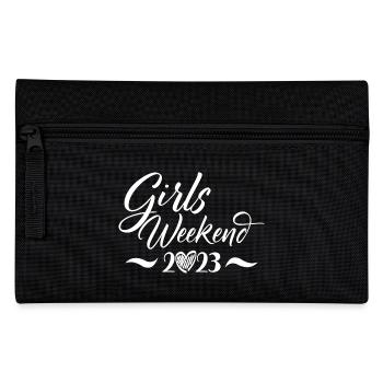 Girls Weekend 2023 Cute Girls Party Trip Vacation - Pencil Case - black - Front