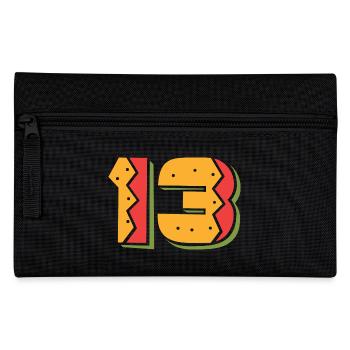 Burger Nummer 13 - 13 Jahre alt Geschenk zum 13. Geburtstag - Federtasche - Schwarz - Vorne