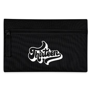 Cute 13th Birthday Gift 13 Years Old - Thirteen - Pencil Case - black - Front