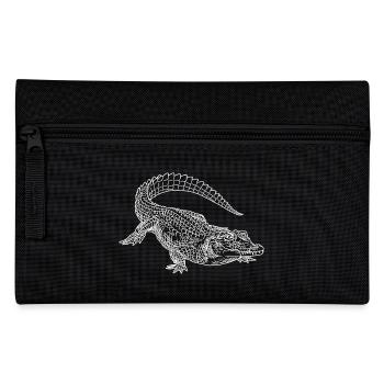 Crocodile Art Sketch Graphic Wild Animal Lover - Pencil Case - black - Front