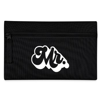 Mr. Matching Couple Engagement Wedding Honeymoon - Pencil Case - black - Front