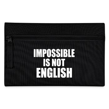 impossible is not english - angleterre - Trousse - noir - Devant
