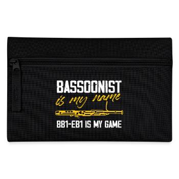 bassoonist is my name bb1 eb1 is my game Design - Federtasche - Schwarz - Vorne