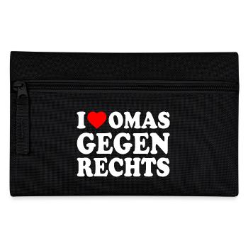 I love omas gegen rechts - Federtasche - Schwarz - Vorne