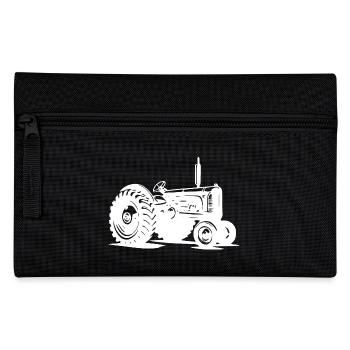Field Tractor Vintage Agricultural Machinery Tractor - Pencil Case - black - Front