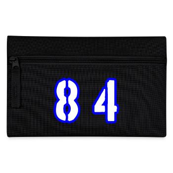 84 Zahl Symbol - Federtasche - Schwarz - Vorne