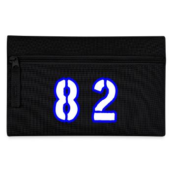 82 Zahl Symbol - Federtasche - Schwarz - Vorne
