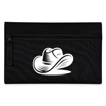 Classic cowboy hat illustration in western style - Pencil Case - black - Front