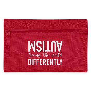 Autism Autistic - Pencil Case - red - Front
