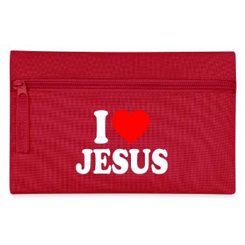 I love jesus - Pencil Case - red - Front