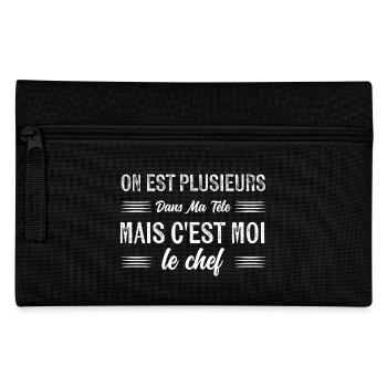 plusieurs dans ma tête mais c'est moi le chef - Trousse - noir - Devant