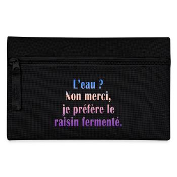 papa humour blague raisin fermenté drôle - Trousse - noir - Devant
