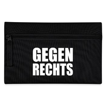 Gegen rechts - Federtasche - Schwarz - Vorne