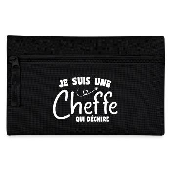 Je suis une cheffe qui déchire - Trousse - noir - Devant