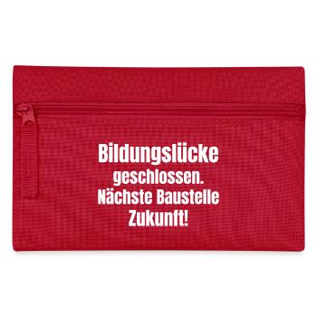 Fossé éducatif comblé, avenir du chantier. - Trousse - rouge - Devant