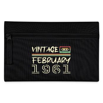 février 1961 meilleur cadeau février 1961 february - Trousse - noir - Devant