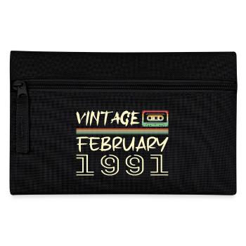 février 1991 meilleur cadeau février 1991 february - Trousse - noir - Devant