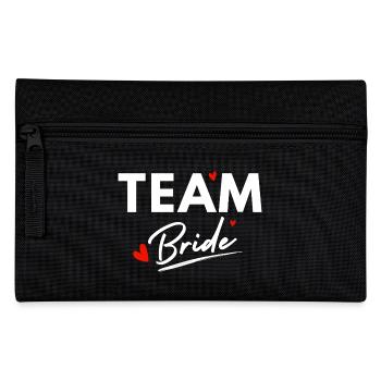 Team Bride Hearts - Brautgeschenk - Federtasche - Schwarz - Vorne