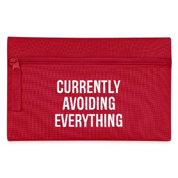 currently avoiding everything - Federtasche - Rot - Vorne