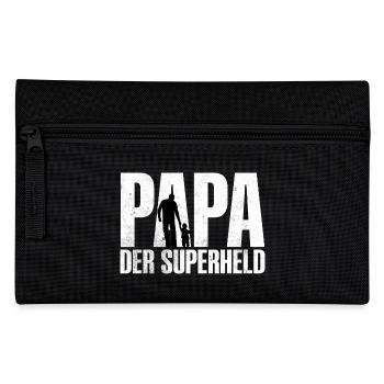 PAPA DER SUPERHELD Schön, dass es dich gibt! - Federtasche - Schwarz - Vorne