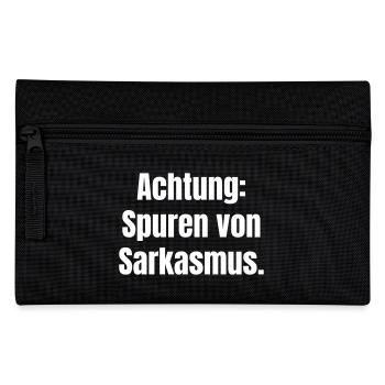 Attention: Traces of sarcasm. - Pencil Case - black - Front