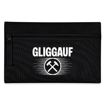 Glueck auf Mundart - Federtasche - Schwarz - Vorne