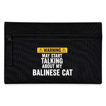 Talk about the Balinese cat - Pencil Case - black - Front