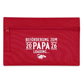 Papa 2026 loading - Expectant father - Pencil Case - red - Front