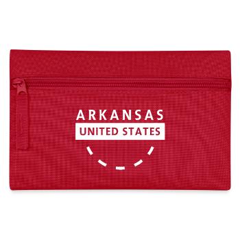 Arkansas State Pride Emblem USA - Federtasche - Rot - Vorne