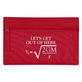 Blague sur la physique : Vitesse d’évasion – Drôle de connaissance - Trousse - rouge - Devant
