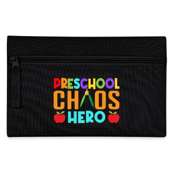 Pre K Teacher Chaos Hero Kindergarten Teacher - Federtasche - Schwarz - Vorne