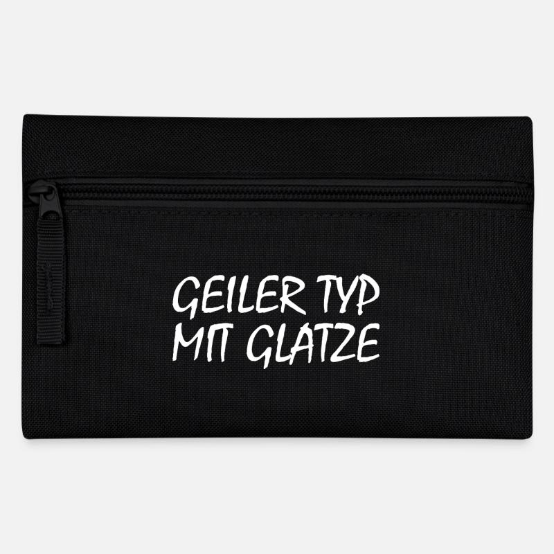 geiler typ mit glatze - Federtasche - Schwarz