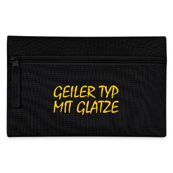 geiler typ mit glatze - Federtasche - Schwarz - Vorne