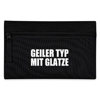geiler typ mit glatze - Federtasche - Schwarz - Vorne