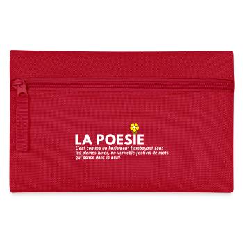 LA POESIE. Citation - Trousse - rouge - Devant