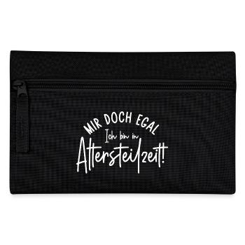 Ruhestand Mir doch egal Ich bin in Altersteilzeit - Federtasche - Schwarz - Vorne