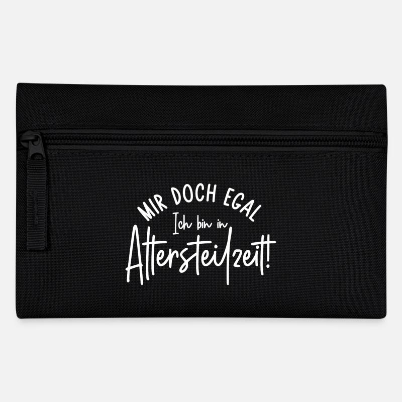 Ruhestand Mir doch egal Ich bin in Altersteilzeit - Federtasche - Schwarz