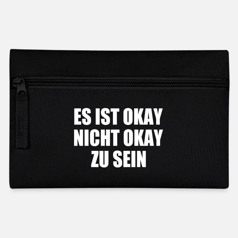 es ist okay nicht okay zu sein - Federtasche - Schwarz