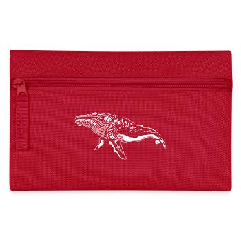 Wal Vintage Meerestier - protect against plastic - Federtasche - Rot - Vorne