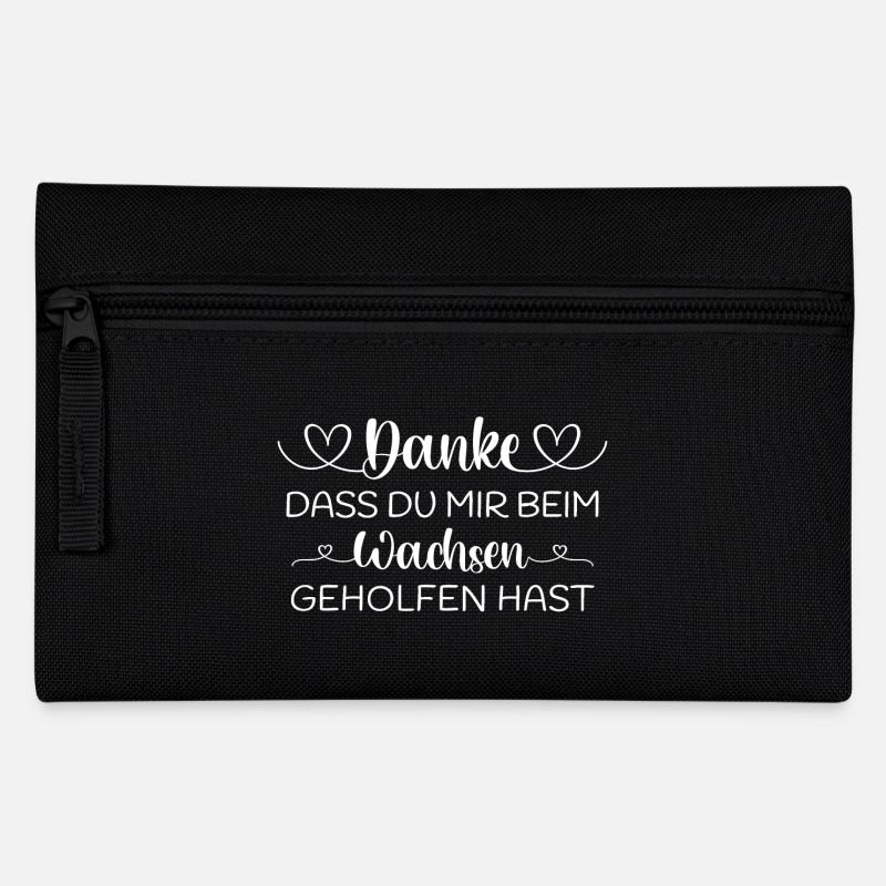 Danke dass du mir beim Wachsen geholfen hast Kita - Federtasche - Schwarz