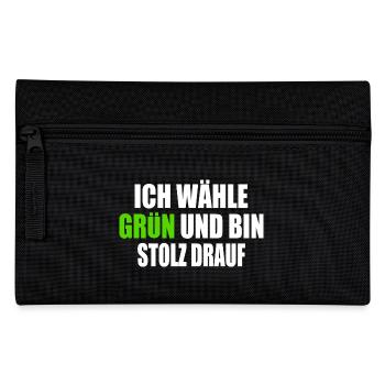 Je vote vert et j’en suis fier - Trousse - noir - Devant