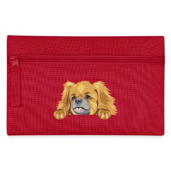 Lugpender Pekinese Hund - Federtasche - Rot - Vorne