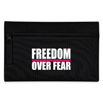 Freedom over fear - Federtasche - Schwarz - Vorne