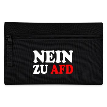Nein zu afd - Federtasche - Schwarz - Vorne