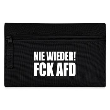 Nie wieder fck afd - Federtasche - Schwarz - Vorne