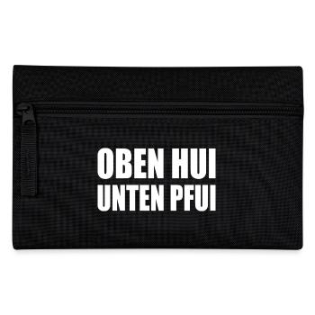 oben hui, unten pfui - Federtasche - Schwarz - Vorne